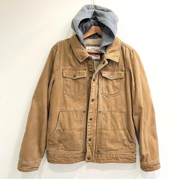 Levi's Other - Levi’s Men’s Sherpa Lined Midweight Hooded Work Jacket Chore Coat Barn Field S